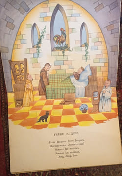 CHANSONS DE FRANCE EN RELIEF - LIVRE THEATRE : QU'EST-CE QUI PASSE ICI SI TARD?, MALBROUGH S'EN VA-T-EN GUERRE, FRERE JACQUES, NOUS N'IRONS PLUS AU ...