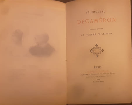 Le nouveau decameron première ( le temps d’aimer ) et deuxième journee ( dans l’atelier ). Collectif
