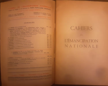 Cahiers de l’émancipation nationale 
LETTRE A JACQUES DORIOT, in Cahiers de l'émancipation nationale mars 1942