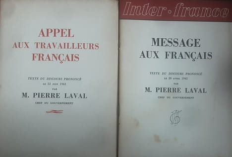 Message aux français
Appel aux travailleurs français . Laval pierre