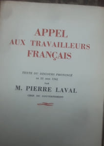 Message aux français 
Appel aux travailleurs français 