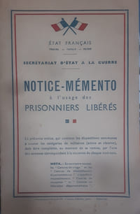 Notice - memento a l’usage des prisonniers liberes