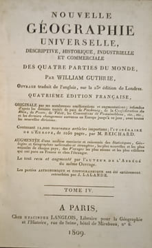 Nouvelle géographie universelle descriptive, historique, industrielle et commerciale des quatre parties du monde
Tome 4. William guthrie