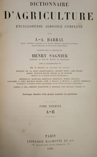 DICTIONNAIRE D AGRICULTURE. Encyclopédie Agricole Complète.