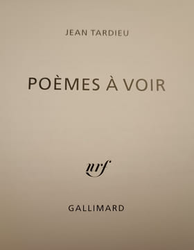 Poèmes à voir. Jean tardieu