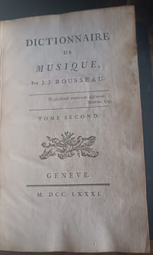 Dictionnaire de la musique 1781
ROUSSEAU Jean Jacques Musicologie Notation Signes Planches Musique
. ROUSSEAU Jean Jacques