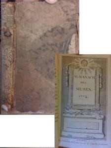 lot Almanach des Muses lot 6 livres 1767-1768, 1771, 1774, 1777, 1782 et 1789