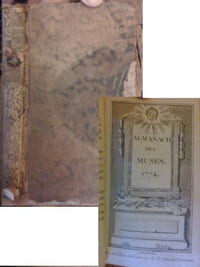 lot Almanach des Muses lot 6 livres 1767-1768, 1771, 1774, 1777, 1782 et 1789