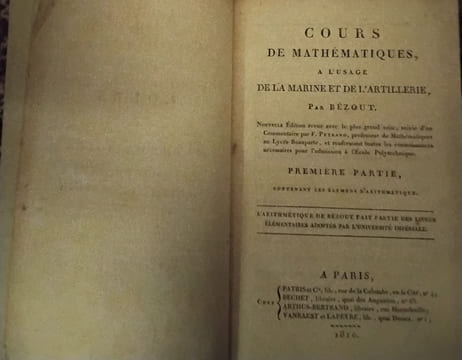 Cours de mathématiques, à l'usage de la marine et de l’artillerie. Par M. Bezout
Premiere partie. Eléments d'arithmétique.
Étienne Bezout. undefined