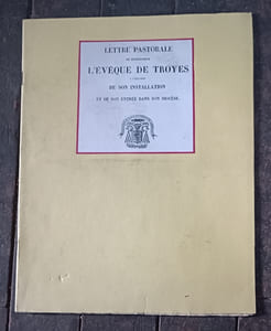 Lettre pastorale de l'évêque de Troyes 