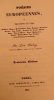 Po&eacute;sies europ&eacute;ennes . Halevy  leon