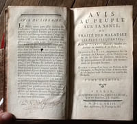 Avis au Peuple sur sa Santé ou Traité des Maladies les plus fréquentes.
Edité par DIDOT P. FR. Le Jeune., 1763