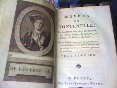 oeuvres de fontenelle des academies françoise, des sciences, des belles lettres, de londres, de nancy, de berlin et de rome.