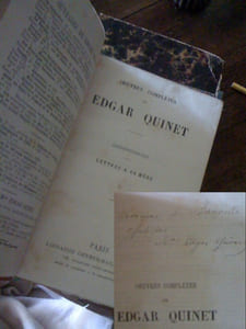 Correspondance. Lettres à sa mère. en deux volumes complet dedicace par Mme edgar Quinet
