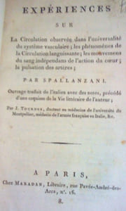 Expériences sur la circulation observée dans l'universalité du systême vasculaire ; les phénomènes de circulation languissante ; les mouvemens de sang indépendans de l'action du coeur ; la pulsation des artères.