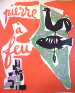 Pierre à feu. Provence noire. Textes réunis par Jacques Kober et Jacques Gardies. Couverture et 50 lithographies originales d'André Marchand... reproduction reduite.... 