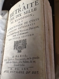 la retraite des dix mille de xenophon ou l'expedition de cyrus contre artaxerxes de la traduction de Nicolas Perrot vouvelle edition