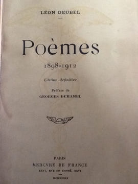 poemes 1898-1912 edition difinitive . deubel leo 