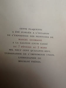 GROMAIRE. Peintures.