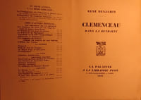 Clémenceau dans sa retraite
BENJAMIN (René).
Edité par Paris, Plon, La Palatine