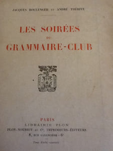 les soirees du grammaire-club