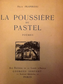 la poussiere du pastel poème frontispice de roger oberkampf. felix frapereau