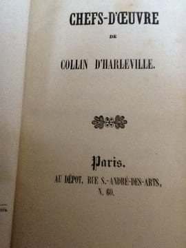 chefs-d'œuvre comprenent : l'inconstant, l'optimiste, les chateaux en espagne, monsieur de crac, le vieux celibataire et malice pour malice. collin ...