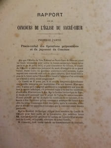 souvenir du concours de l'eglise du Sacre-coeur juillet 1874