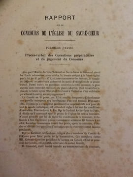 souvenir du concours de l'eglise du Sacre-coeur juillet 1874. rapport du jury Joseph-louis Duc
le secretaire H.Rohault de fleury