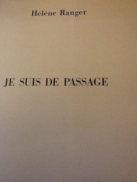 je suis de passage. helene ranger