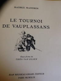 le tournoi de vauplassans illustre par Van else Theo