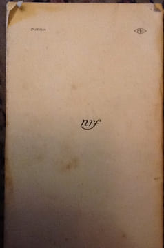 les fleurs de tarbes ou la terreurs dans les lettres.
PAULHAN (Jean).
Edité par Gallimard, Paris, 1941. jean paulhan
