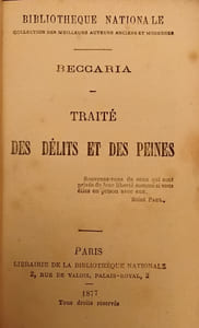traite des delits et des peines