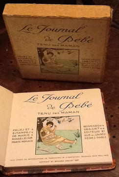 Le journal de Bébé tenu par Maman. Frises et estampes de Marie-Madeleine Franc-Nohain
FRANC-NOHAIN, Marie-Madeleine
Edité par Bernard Grasset, ...