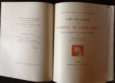L'oeuvre gravé de Gabriel de Saint-Aubin, Notice historique et catalogue raisonné.
Dacier, Emile
