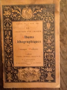 ALBUMS LITHOGRAPHIQUES ET ESTAMPES MODERNES. COLLECTION D' UN AMATEUR. 07/06/1927.
. undefined