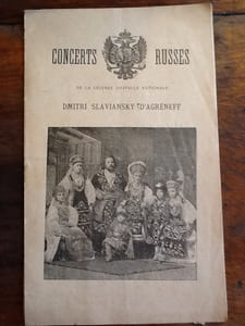 concerts russes
dimitri slaviasky d'agreneff