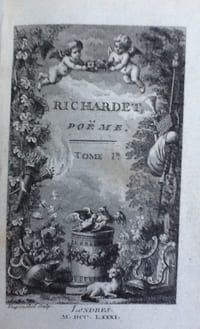 Richardet, poëme.
Cazin (FORTIGUERRI Niccolo, dit Carteromaco )
Edité par A Londres, 1781., 1781