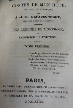 contes mon hote traduction nouvelle de A-J-B Defauconpret. scott walter 
defauconpret a-j-b