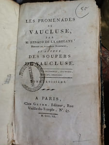 Les promenades de Vaucluse
 membre de plusieurs academies, et auteur des soupers de Vaucluse.