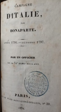 campagne d' Italie par Bonaparte