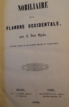 nobiliaire de la flandre occidentale. van dycke