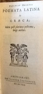 poemata latina et greca edito post plurimas postrema longe auctior