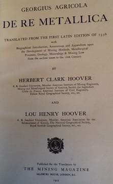 georgius agricola de re metallica
translated from the first latin edition of 1556 . hoover herbert clark et lou henry hoover