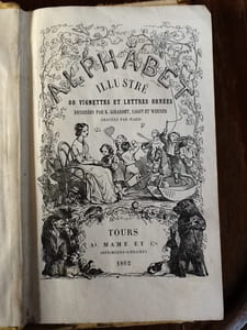 alphabet illustre
80 vignettes et lettres ornees dessinees par K. Girardet, Sagot et Werner gravee par Piaud