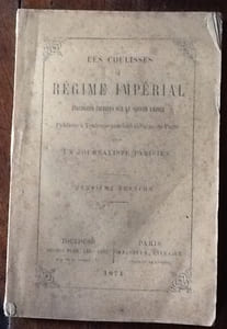 les coulisses du regime imperial
anecdotes inedites sur le second empire