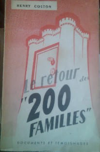 le retour de 200 familles Documents et témoignages. henry coston
