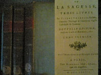 De la sagesse. Trois livres. Nouvelle édition conforme à celle de Bordeaux, 1601.
Charron Pierre