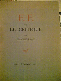 F. F. ( Félix Fénéon) ou le critique