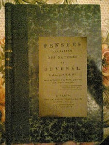 pensées extraites des satires de juvenal
